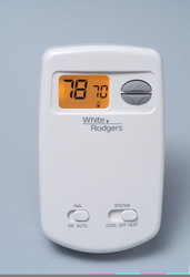 White Rodgers 1E78-144 Thermostat Vertical 24volt/MV Heat-Cool Non- Programmable 