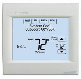 Honeywell TH8321WF1001 Wi-Fi VisionPRO® 8000 Thermostat Stages  Up to 3 Heat / 2 Cool. 