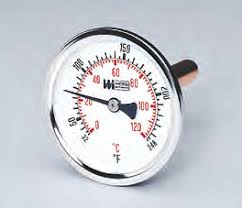 Weiss Instruments HWBM40 4" Dial Hot Water Bimetal 32-250 F&C 1/2" NP 